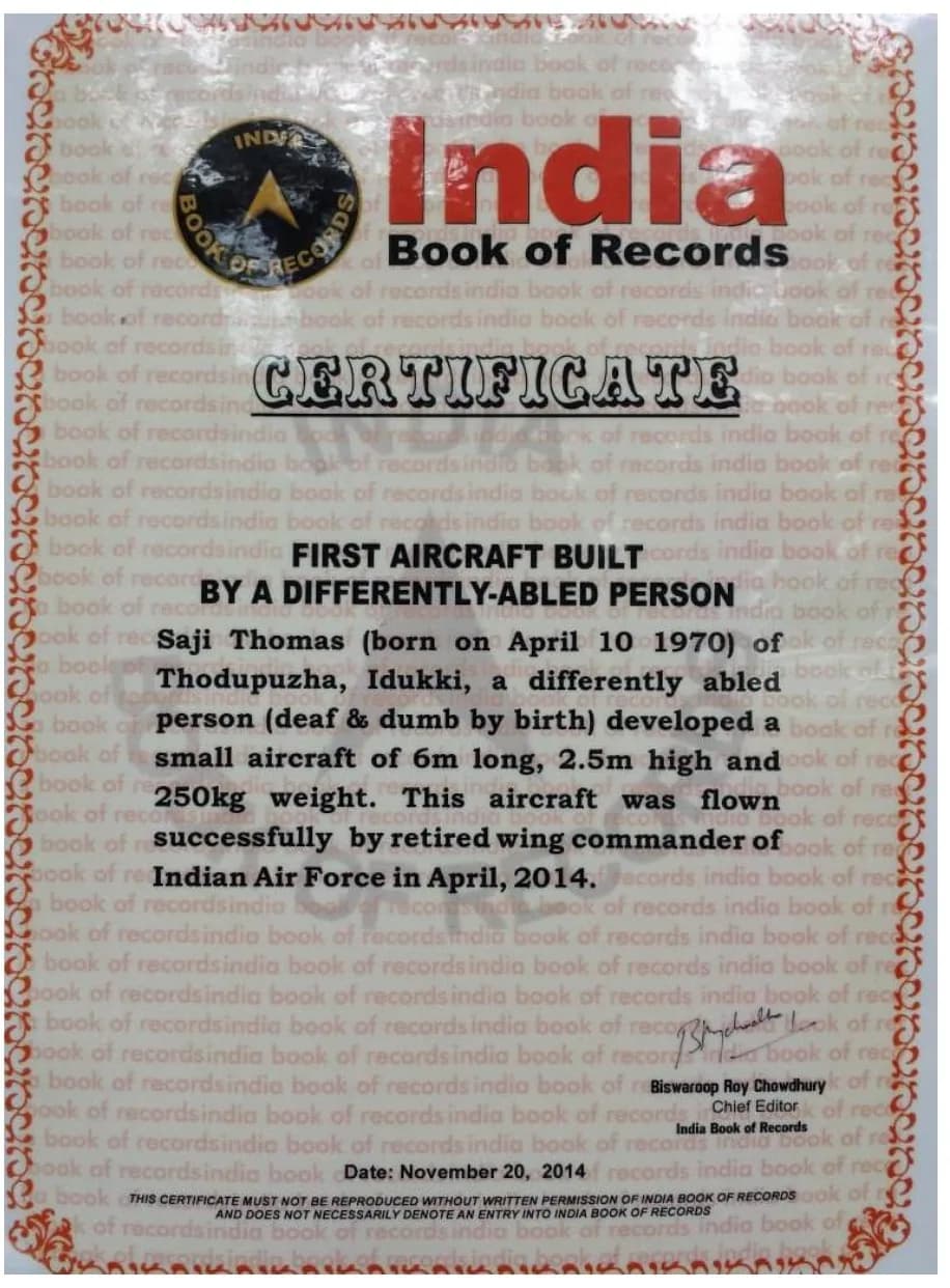 Saji Thomas flight record and documentation page two.